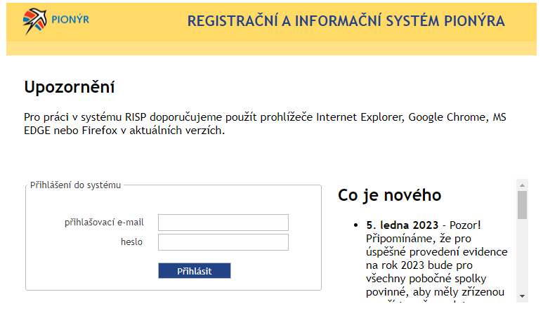 risp_login Přihlášení do RISPu